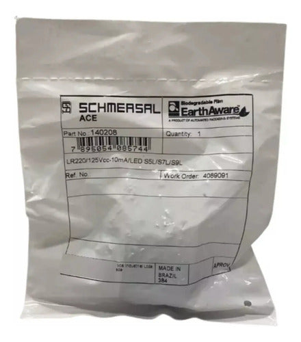 Kit Com 2 Peças: Soquete Lr220/125vcc 10ma Ace Schmersal