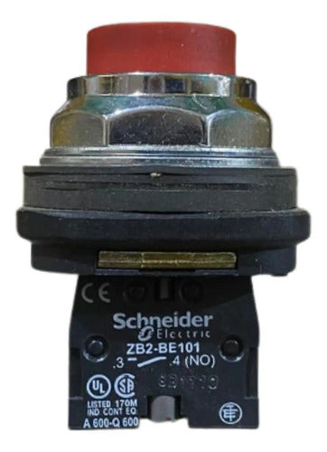 Botão 30mm 2na Vermelho Xb3bl411 Telemecanique
