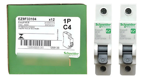 Kit Com 2: Disjuntor Easy9 1p 4a Curva C Ez9f33104 Schneider