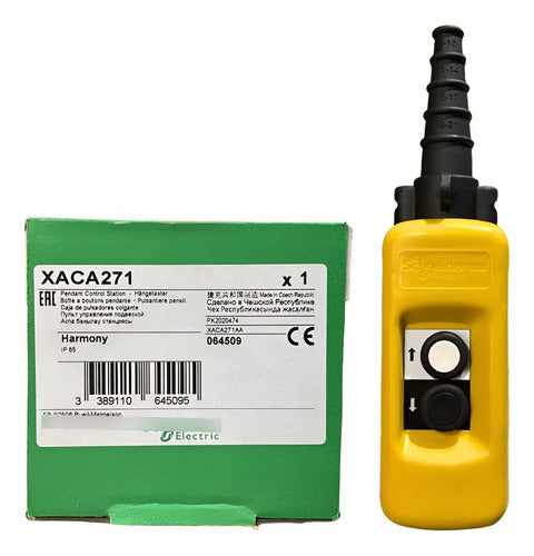 Botoeira Pendente Plastica 2 Velocidade Xaca271 Schneider Amarelo