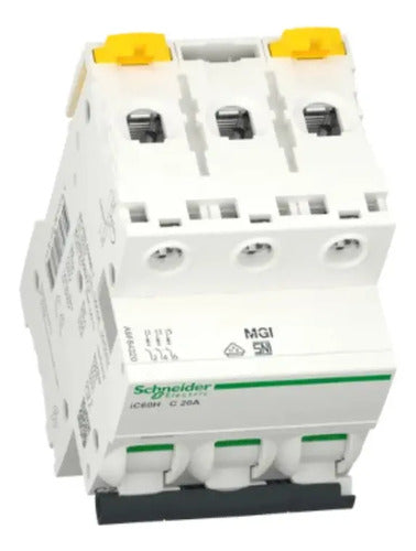 Disjuntor Acti9 Ic60h 3p Curva C 20a 440v A9f84320 Schneider