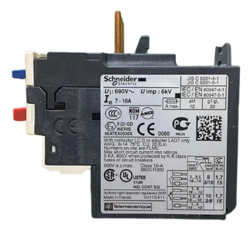 Relé De Sobrecarga Térmica 9-13a 1na+1nf Lrd14 Schneider 690v