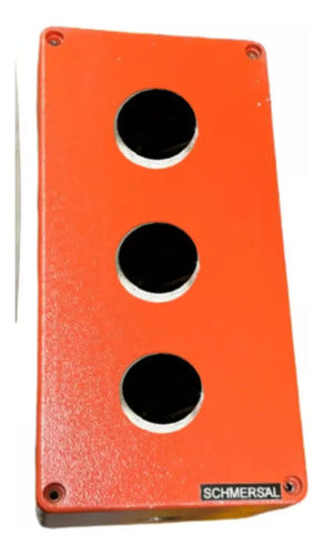 Botoeira Dgp3 Alumínio Com 3 Furos De 22mm Ace Schmersal Laranja