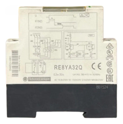 Rele Temporizador Re8ya32btq 24vca/cc 3-30s Schneider 24vca/cc