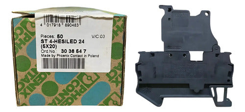 Kit C/ 3: Borne Fusivel St 4-hesiled 24 5x20 3036547 Phoenix 24v