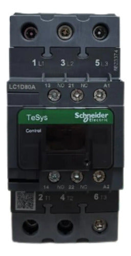 Contator 3p 80a 1na + 1nf 120v Lc1d80ag7 Schneider 120v
