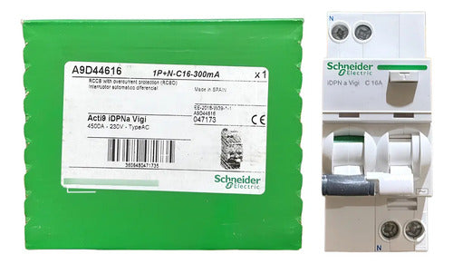 Disjuntor Diferencial Residual Idpnn 1p+n A9d44616 Schneider