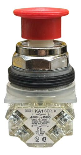 Botão Soco 30mm Metálico Vm 1na+1nf 9001kr24rh13 Schneider Vermelho 250v