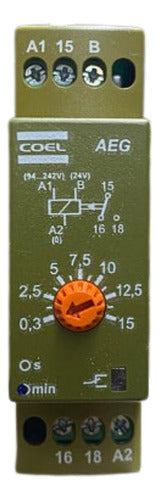 Rele Tempo Aeg 15min 94/242vca/24vca/vcc Coel 242vca