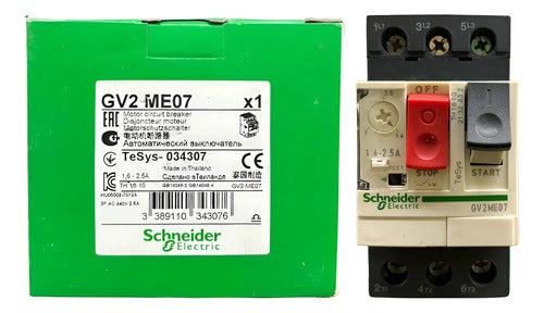 Disjuntor Motor Termomagnético 1,6-2,5a Gv2me07 Schneider 690v 50-60hz