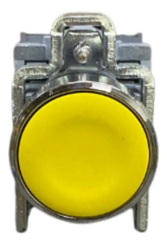 Botão Ø22mm Retorno Por Mola Am + Na+nf Xb4ba55 Schneider Amarelo -