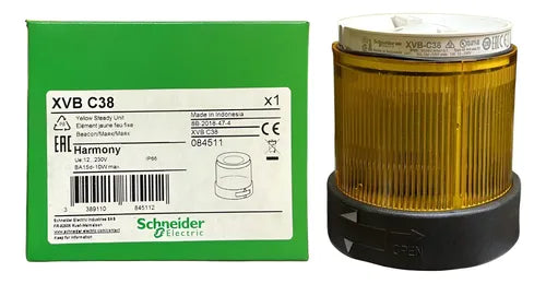 Módulo Luminoso P/ Xvb, Contínuo, Amarelo, Xvbc38 Schneider Amarelo 250v