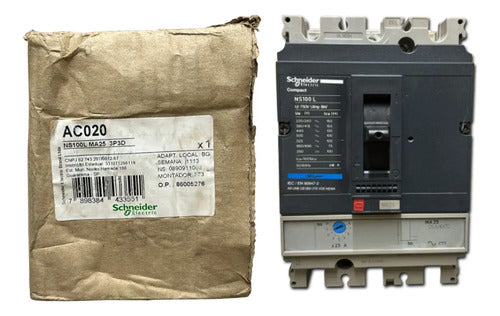 Disjuntor Tripolar 25a Nsx100l-ma25 Ac020 Schneider
