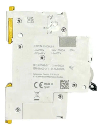 Disjuntor Diferencial 1p+n 10a 30ma 230v A9d37610 Schneider