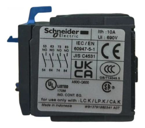 Contato Auxiliar Instantaneo 4na Tesys K La1kn40 Schneider 690v
