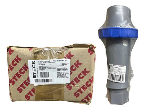 Plug Neg 3p+n+t 63a 200/250v 9h Azul Sn5579 Ip67 Steck Azul