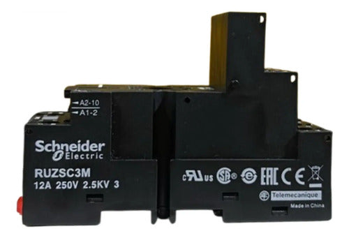 Kit Com 3: Base Undecal Separada P/ Rele Ruzsc3m Schneider
