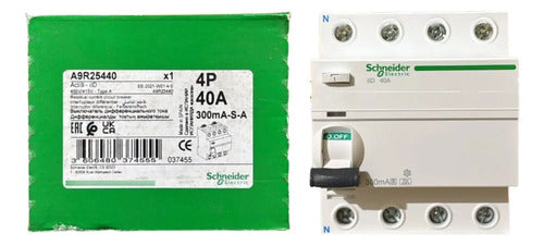 Interruptor Diferencial 4p 40a 415v A9r25440 Schneider