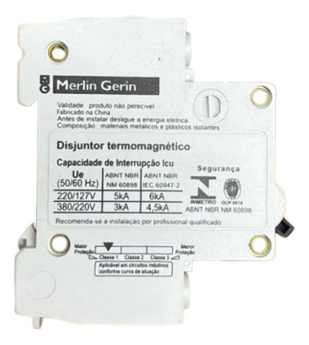 Kit Com 5 Peças: Disjuntor 1p 63a 230v K32a1c63 Schneider