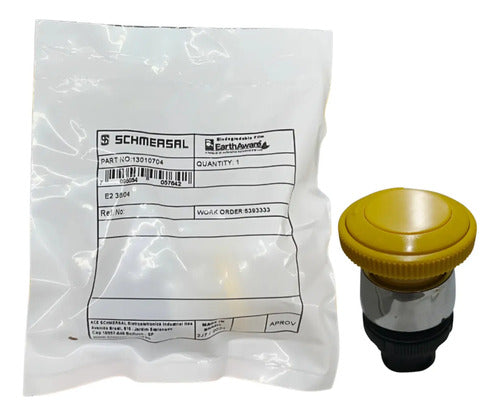 Kit Com 2 Peças: Botão E2.36/04 22mm Amarelo Schmersal Amarelo Não Informado