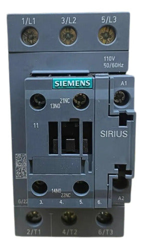Contator Tripolar 3rt2038-1ag20 110v 80a 37kw Siemens 127v
