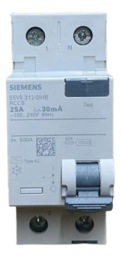 Interruptor Diferencial 5sv5312-0mb 25a Siemens
