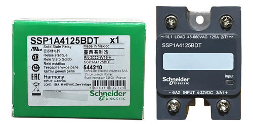 Relé De Estado Sólido P/ Painel 125a Ssp1a4125bdt Schneider 48-660vca / 4-32vcc