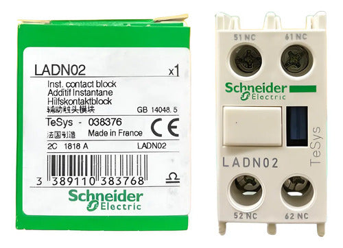 Kit Com 2: Bloco De Contato Auxiliar 2nf Ladn02 Schneider 690v