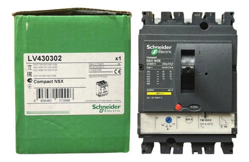 Disjuntor 3p Nsx160b-tm100d 100a Lv430302 Schneider - 50-60hz