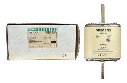 Fusível Nh03 Retardado 500a 500v 3na3365 Siemens 500v