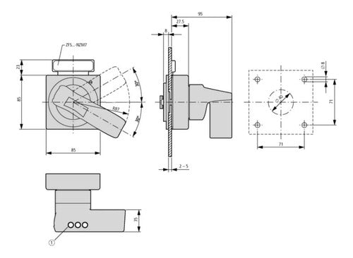 Manopla Rotativa Completa Nzm3-xtvd Ip66 Eaton