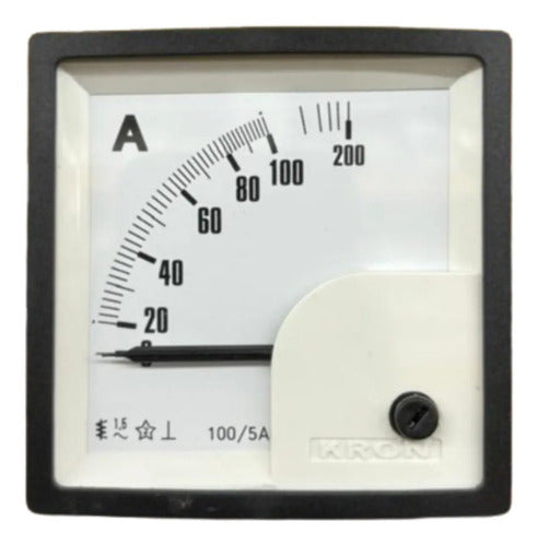 Amperímetro Fm72pc 72x72mm 100/200/5a Sem Travamento Kron