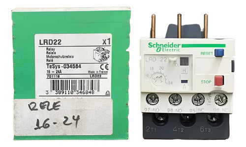 Relé De Sobrecarga Térmica 16-24a 1na+1nf Lrd22 Schneider 690v