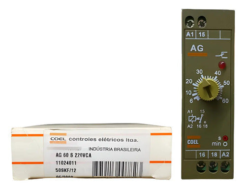 Rele Tempo Ag 60s 220vca Coel 220vca