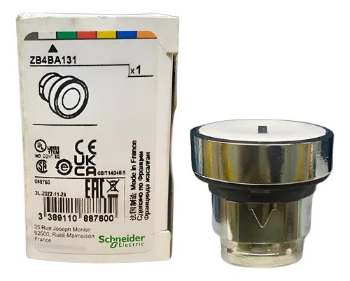 Cabeçote Para Botão 22mm Branco Zb4ba131 Schneider Branco -