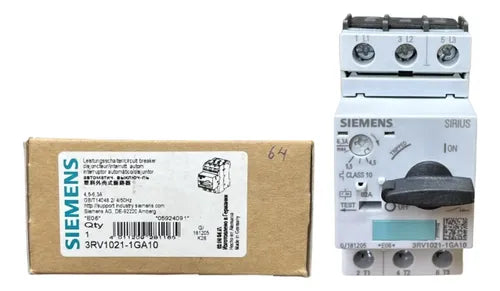Disjuntor Motor 3rv1021-1ga10 4,5-6,3a Siemens