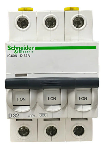 Disjuntor Acti9 Ic60n 3p Curva D 32a 440v A9f75332 Schneider