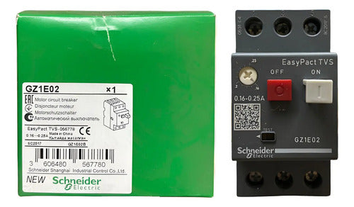 Disjuntor Termomagnético 3p 0,16-0,25a Gz1e02 Schneider 690 Vca 50-60 Hz