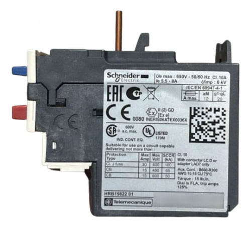 Rele Termico Tesys D Classe 10 5,5-8a Lr3d12 Schneider 690v