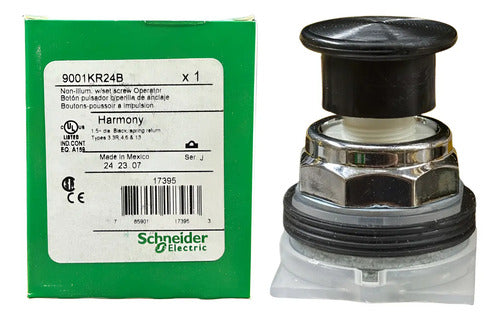 Cabeçote P/ Botão 30mm Metálico 9001kr24b Preto Schneider Preto -