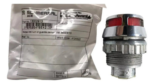 Botão Bgz3/13 Iluminado Vermelho 30 Mm Ace Schmersal