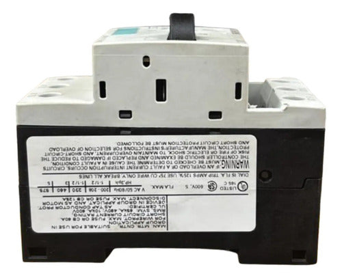 Disjuntor Motor 3rv1011-1fa15 3,5-5a Siemens Não Informado 50/60hz