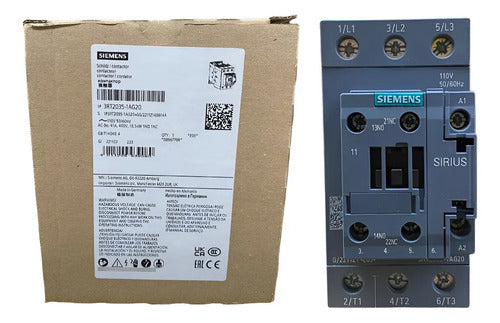 Contator 3rt2035-1ag20 41a Tripolar 110 Vca Sirius Siemens 110vca