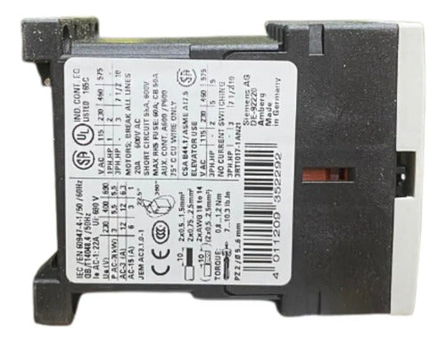 Contator 3rt1017-1an21 12a 1na 220v Siemens 220v