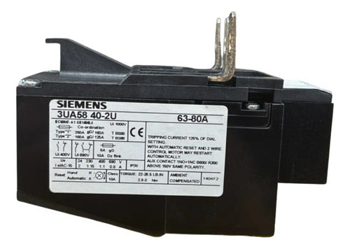 Rele De Sobrecarga 3ua5840-2u 63-80a Siemens -