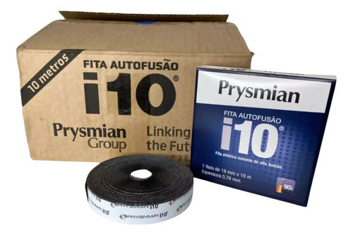 Kit Com 20: Fita Isolante I10 Alta Tensão Autofusão Prysmian Preto Lisa
