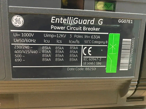 Disjuntor Extraiv 630a Motoriz E Bob De Abert E Fech 220v GE