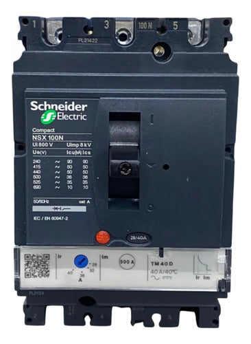 Disjuntor Tripolar 40a Nsx100n-tm40d Lv429844 Schneider