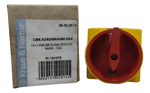 Kit Com 4: Comutadora Cb8.a292bra300.kn2 3p 12a Kraus&naimer Amarelo