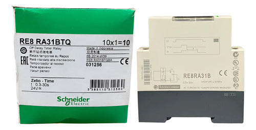 Rele Temporizador 1naf 0,3-30s 24vca/c Re8ra31b Schneider -